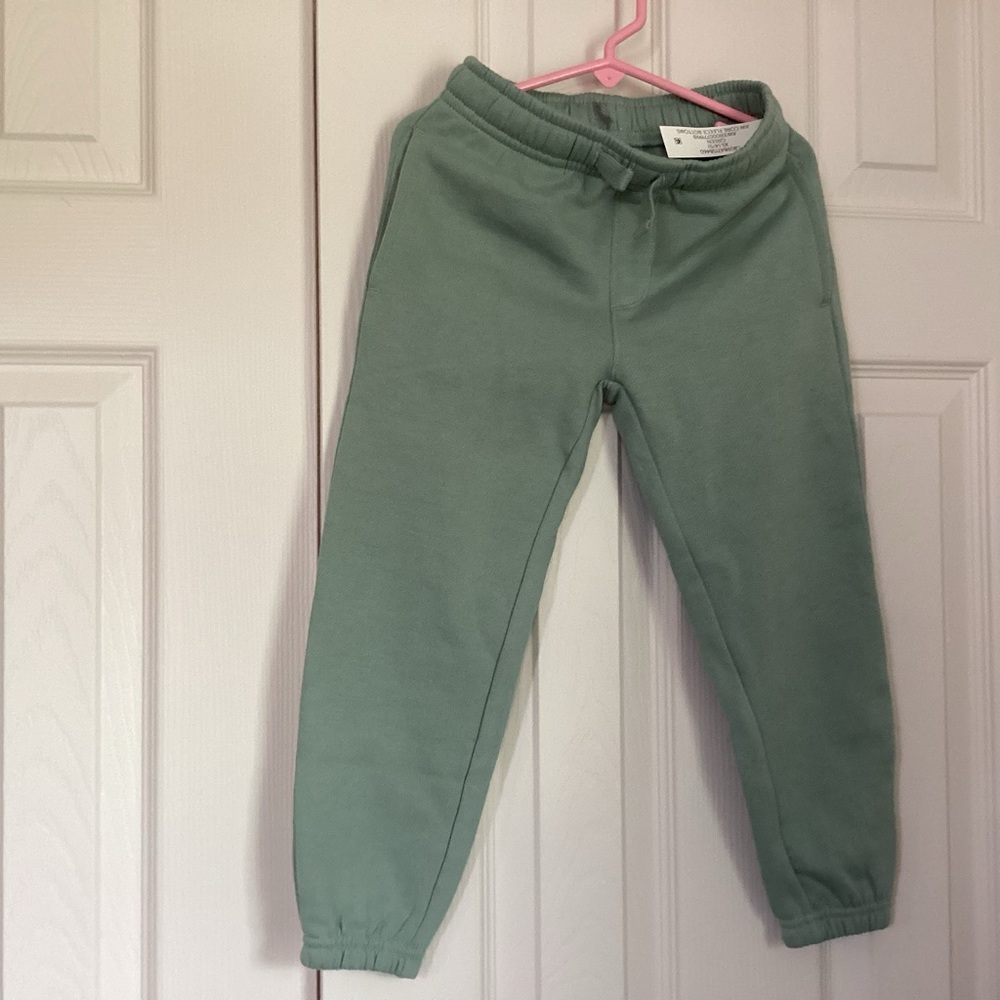 NWT Athletic Works kids green sweatpants XS-4-5